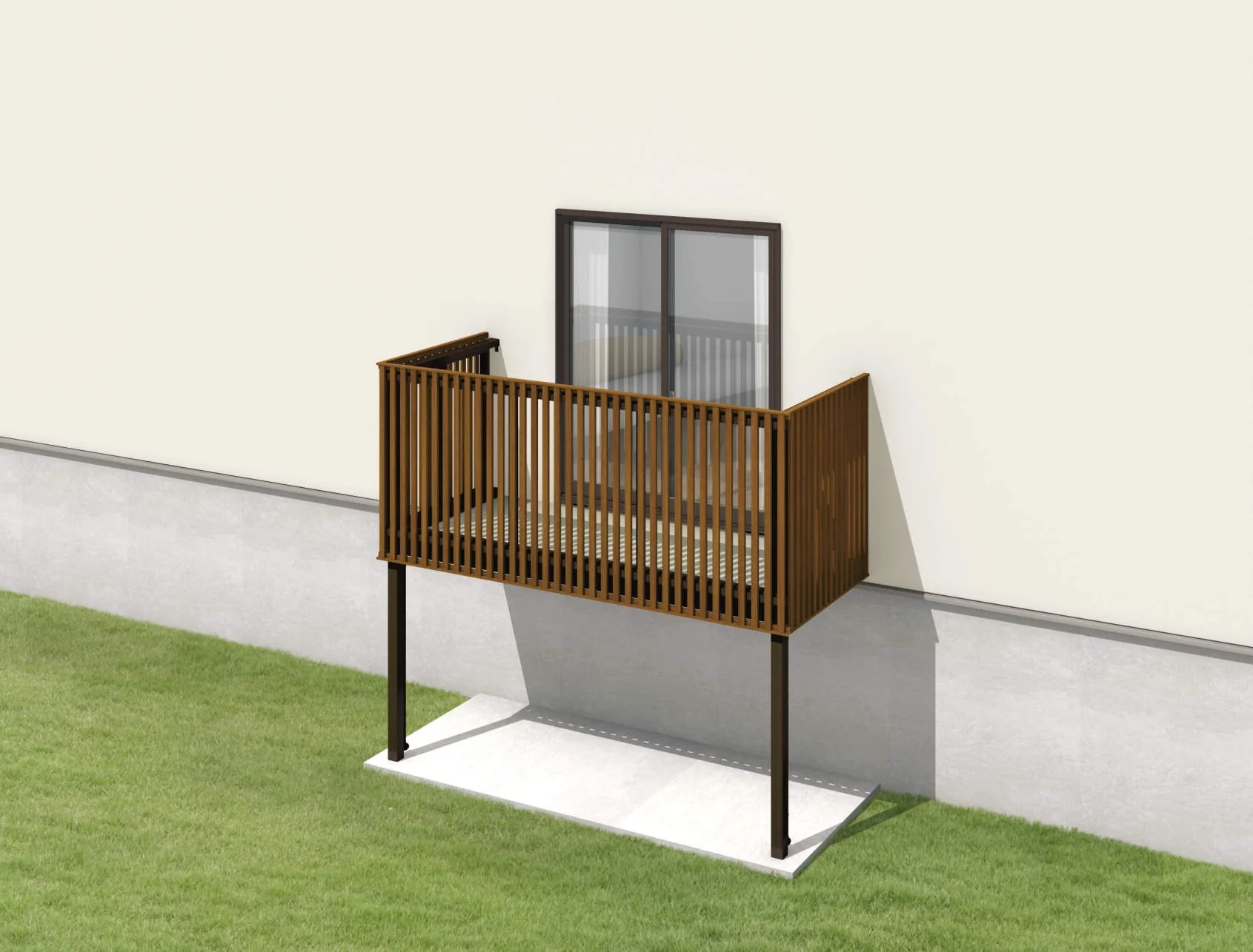三協アルミの「オルネ(柱建て式 ショートタイプ〈たてスリット〉)」