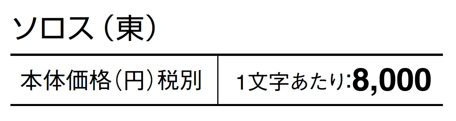 ソロス_価格_1