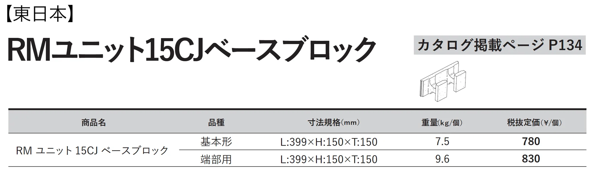 RMユニット15CJ ベースブロック_価格_1