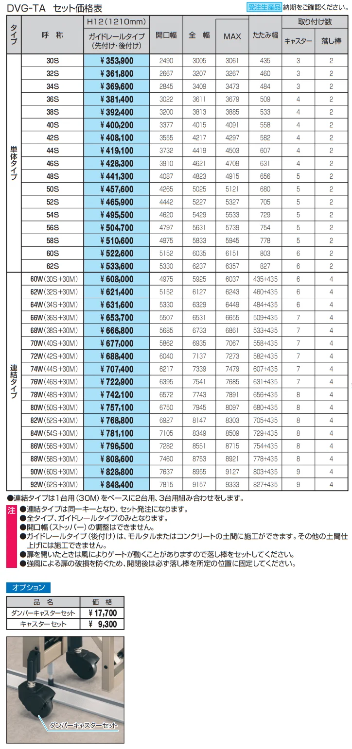 クロスゲートダブルオープンTA（3クロスタイプ）【2023年版】_価格_1