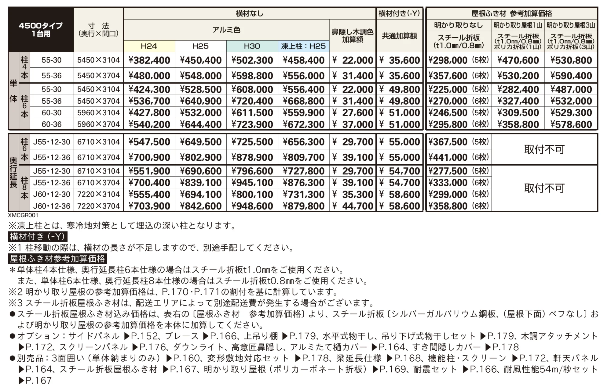ジーポートPro 4500タイプ 1台用（単体・奥行延長）_価格_1