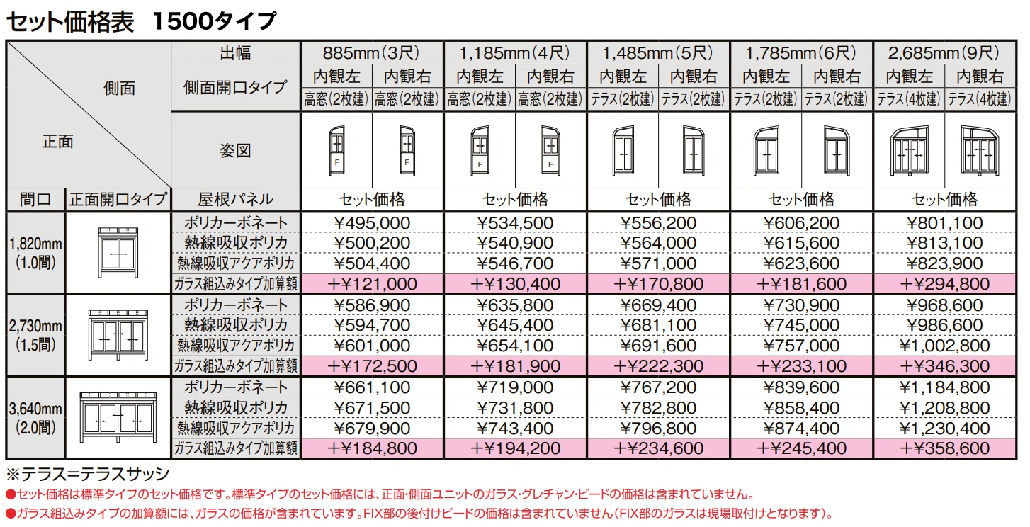サニージュ R型 床納まり（ランマなし）関東間【2022年版】_価格_2