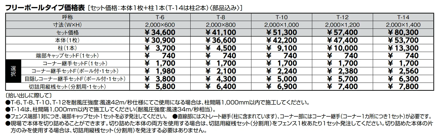 フェンスAB YL1型(横ルーバー①)【2022年版】_価格_1