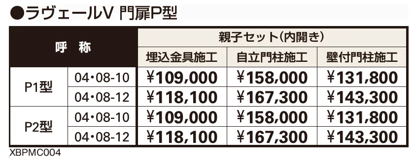 マンション向けポーチ門扉 ラヴェールV 門扉P2型 【2022年版】_価格_1