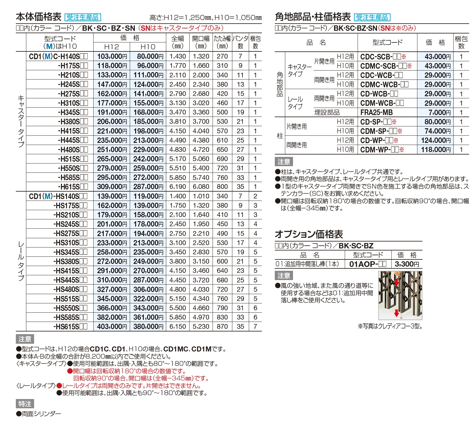 クレディアコー1型(角地仕様 レールタイプ)【2023年版】_価格_1