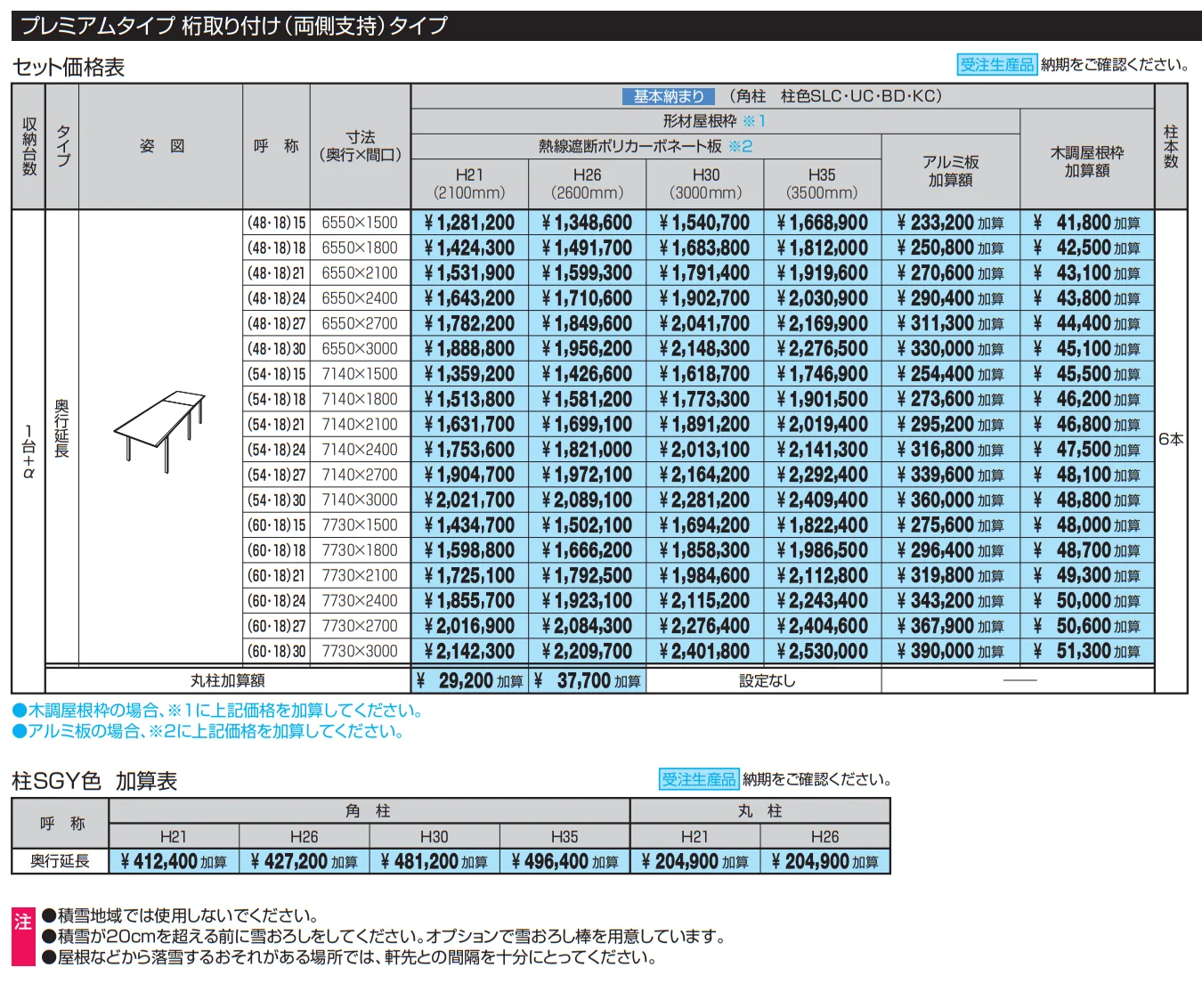U.スタイル アゼスト プレミアムタイプ 桁取り付けタイプ（両側支持タイプ）【2022年版】_価格_1