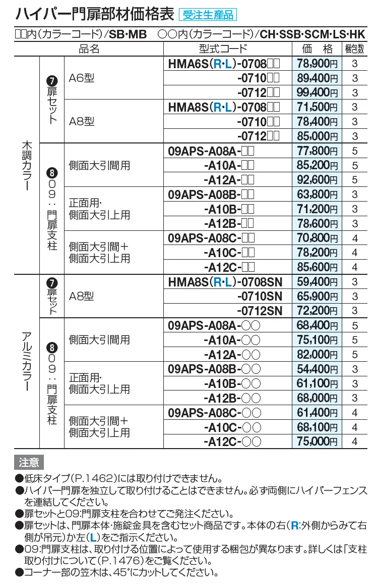 ハイパー門扉A6型【2023年版】_価格_2