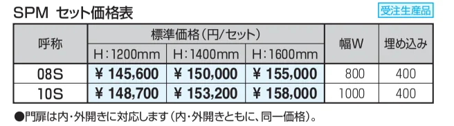 クラウディートⅡ・エアロディート用袖門扉 【2022年版】_価格_1