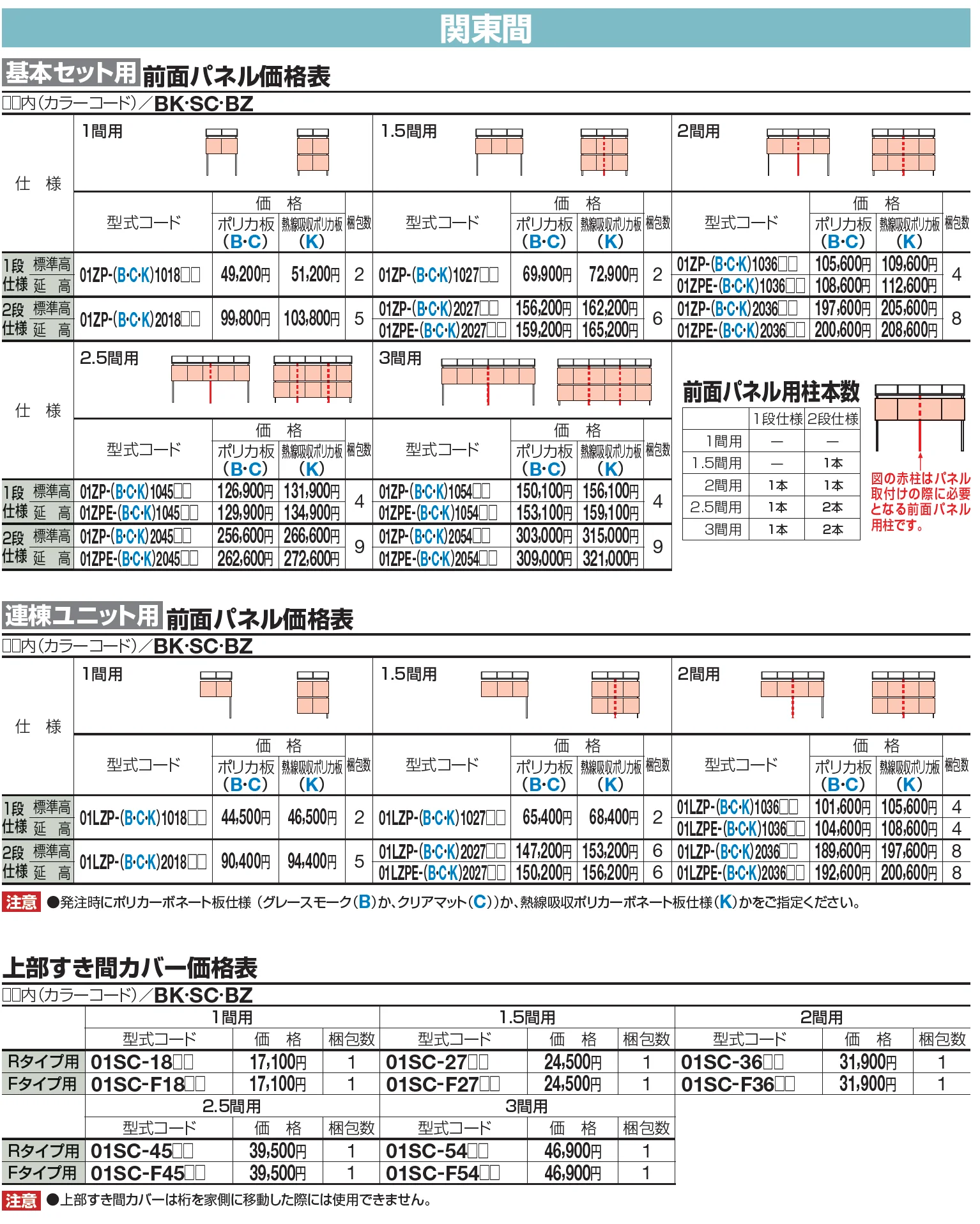 バリューテラスE 前面パネル/上部すき間カバー【2023年版】_価格_2