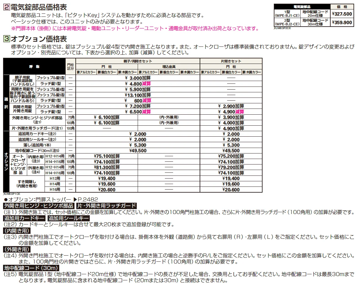 〔ピタットKey システム〕電気錠付 ルシアス 門扉シリーズ W02型 【2022年版】_価格_2