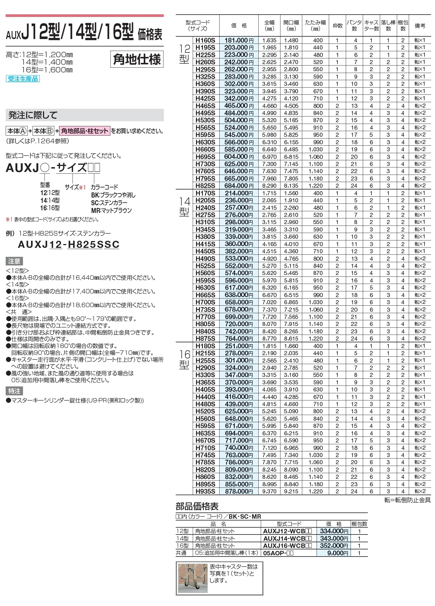 AUXJ 12型/14型/16型【2023年版】_価格_4