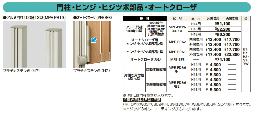 電気錠付共用門扉 ルシアス 門扉S04型 【2022年版】_価格_3