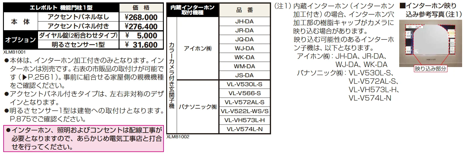 エレポルト 機能門柱1型〈独立仕様〉 【2022年版】_価格_1