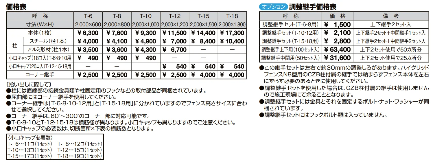ハイグリッドフェンス N8型【2022年版】_価格_1