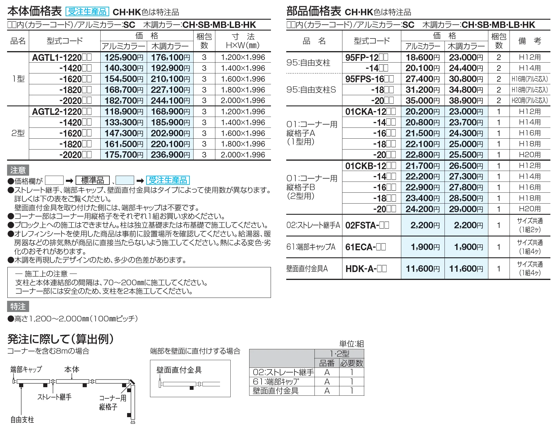 アレグリアフェンスTL1型【2023年版】_価格_1