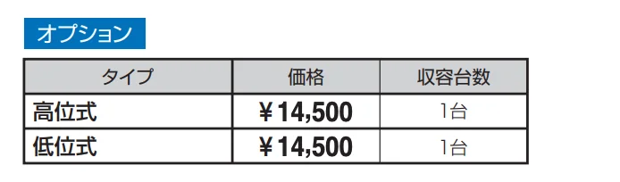 サイクルラック SZｰ2型 前輪式（連結） 【2022年版】_価格_2