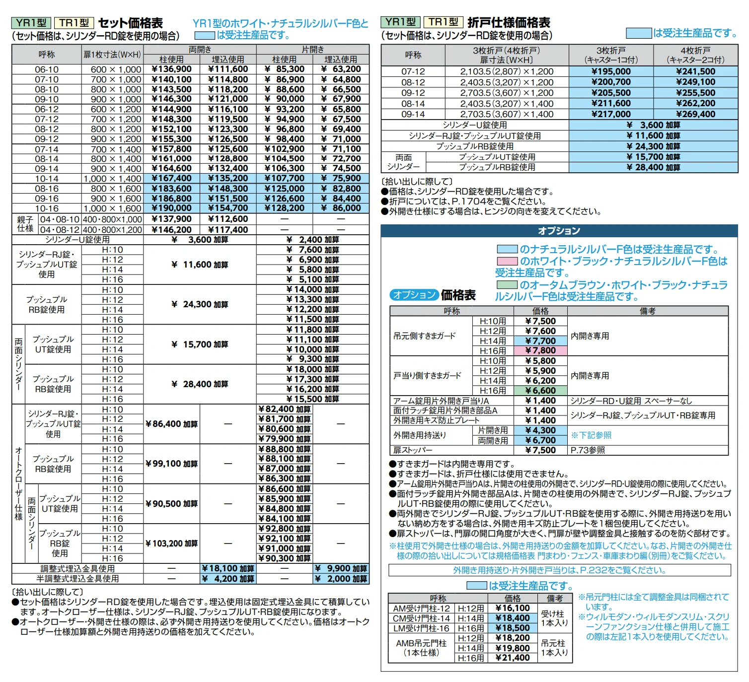 開き門扉AB TR1型【2022年版】_価格_1