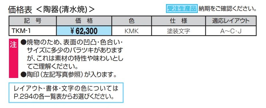 表札(陶器)【2022年版】_価格_1