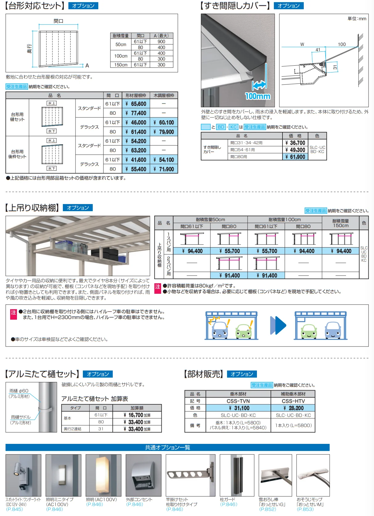 スカイリードZ スタンダードタイプ（耐積雪量50cm仕様：基本・奥行連結）【2022年版】_価格_1