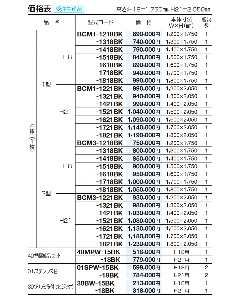 大型門扉 BCM3型【2023年版】_価格_2