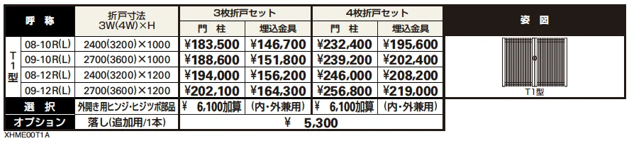シンプレオ 門扉 折戸セット 【2022年版】_価格_3