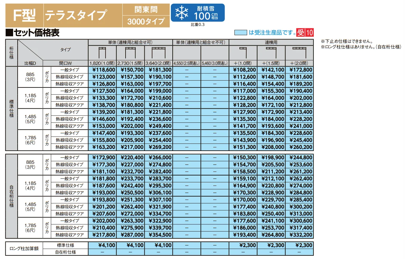 スピーネ F型 テラスタイプ 関東間【2022年版】_価格_3