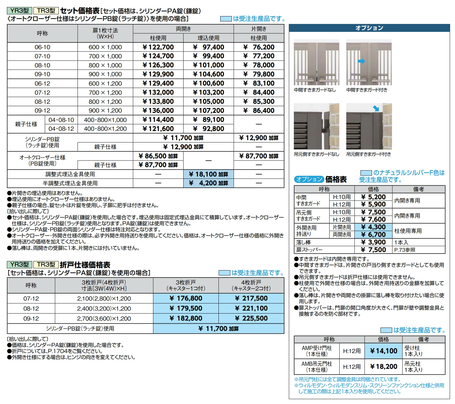 開き門扉AB YR3型【2022年版】_価格_1