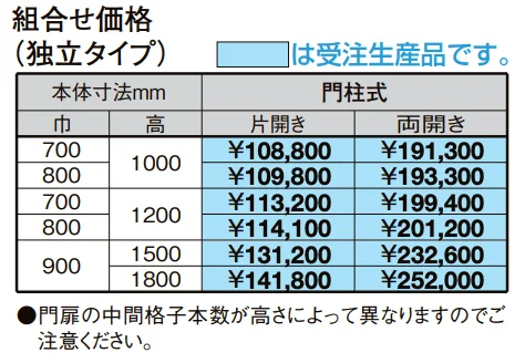 メッシュ門扉 A型[スチール製]【2022年版】_価格_1