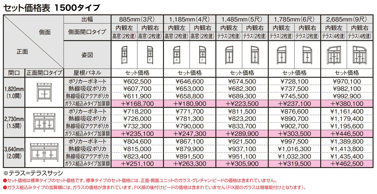 サニージュ R型 床納まり（ランマ付き）関東間【2022年版】_価格_2