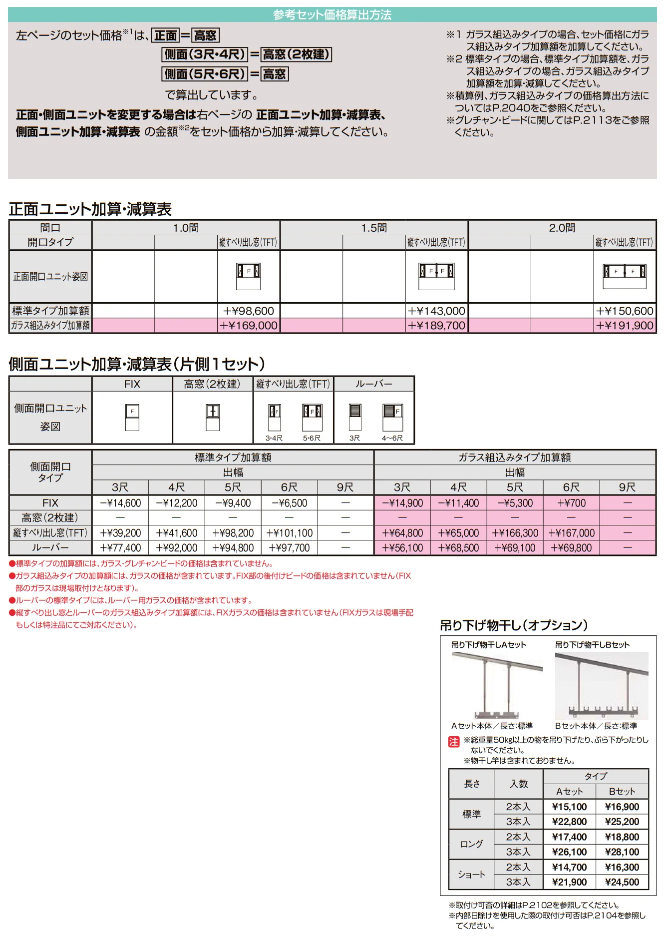 サニージュ R型 造り付け納まり 関東間【2022年版】_価格_4