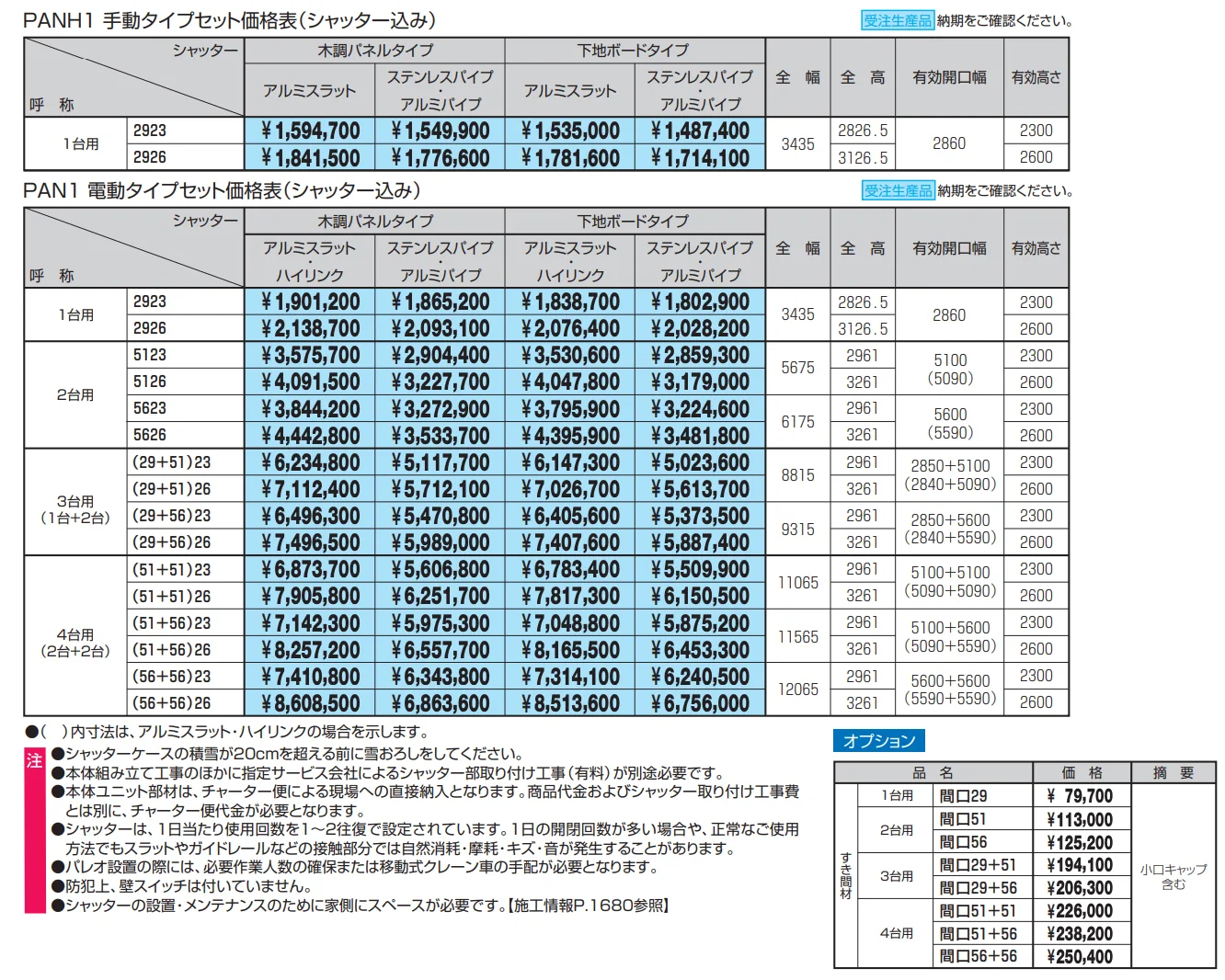パレオN1型(木調パネルタイプ,下地ボードタイプ)【2022年版】_価格_1