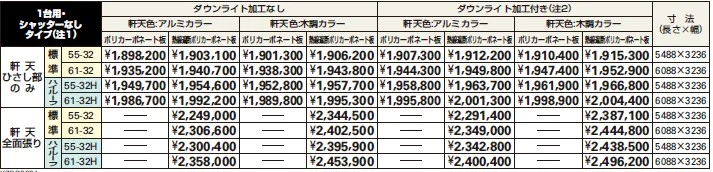 エクスティアラ カーポート 1台用・シャッターなしタイプ 【2022年版】_価格_1