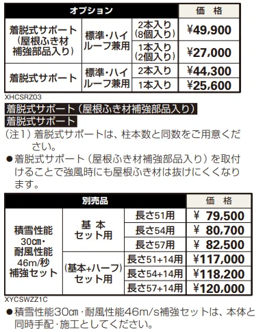 アリュースZ 750タイプ 基本セット/(基本+ハーフ)セット/たて(2)連棟セット 【2022年版】_価格_3
