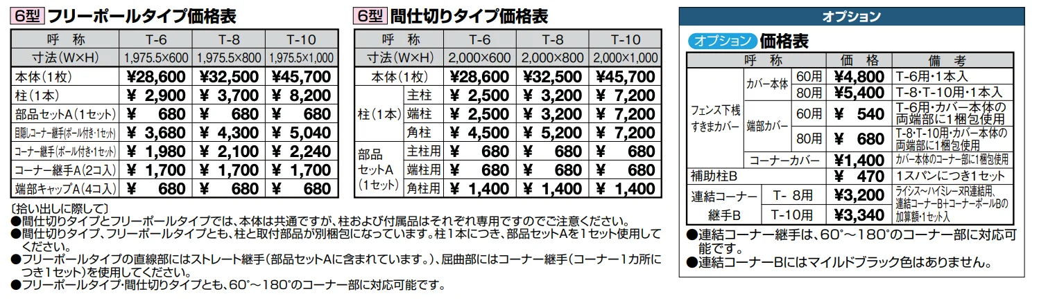 ハイミレーヌR 6型フェンス【2022年版】_価格_2