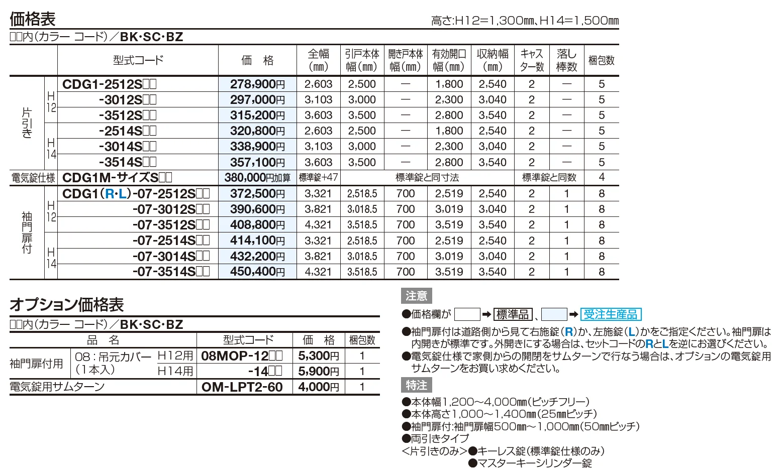 クレディキャスター引戸1型【2023年版】_価格_1