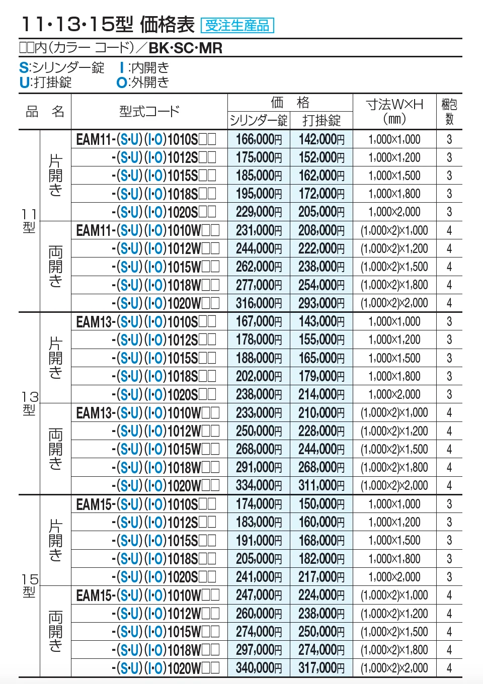 門扉 EAM13型(標準錠仕様)【2023年版】_価格_1