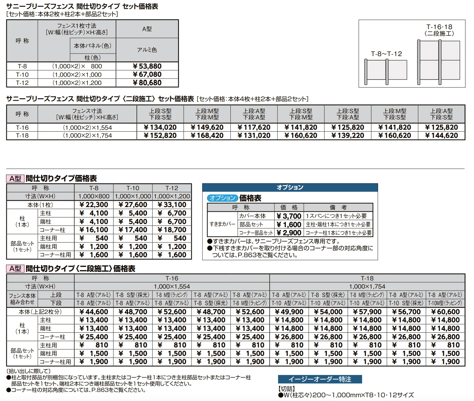 サニーブリーズフェンス A型<アルミタイプ>【2022年版】_価格_1