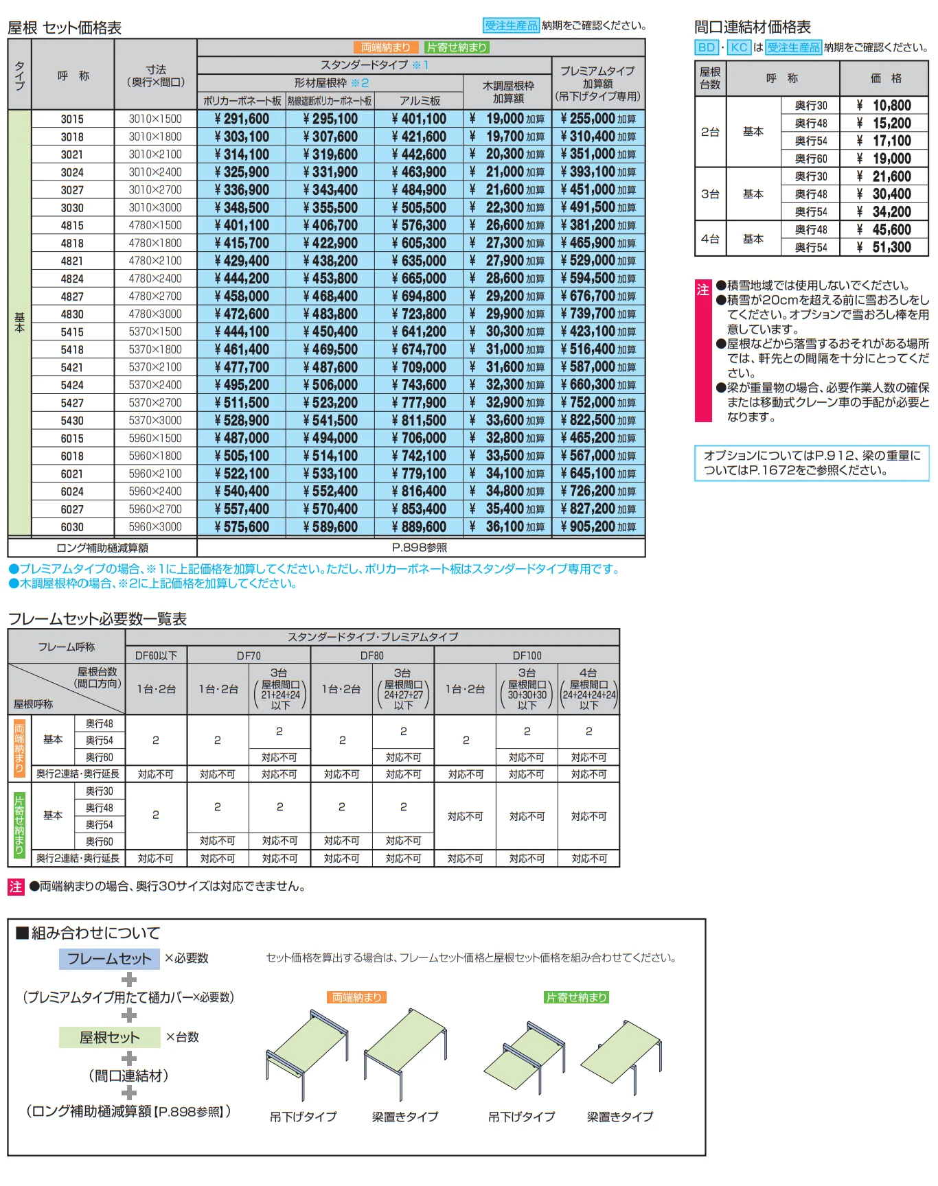 U.スタイル アゼスト 部材別価格（両端納まり・片寄せ納まり）【2022年版】_価格_1