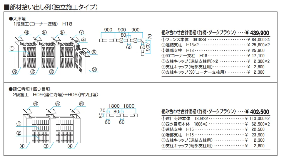 紗更 大津垣（独立施工タイプ）【2023年版】_価格_2
