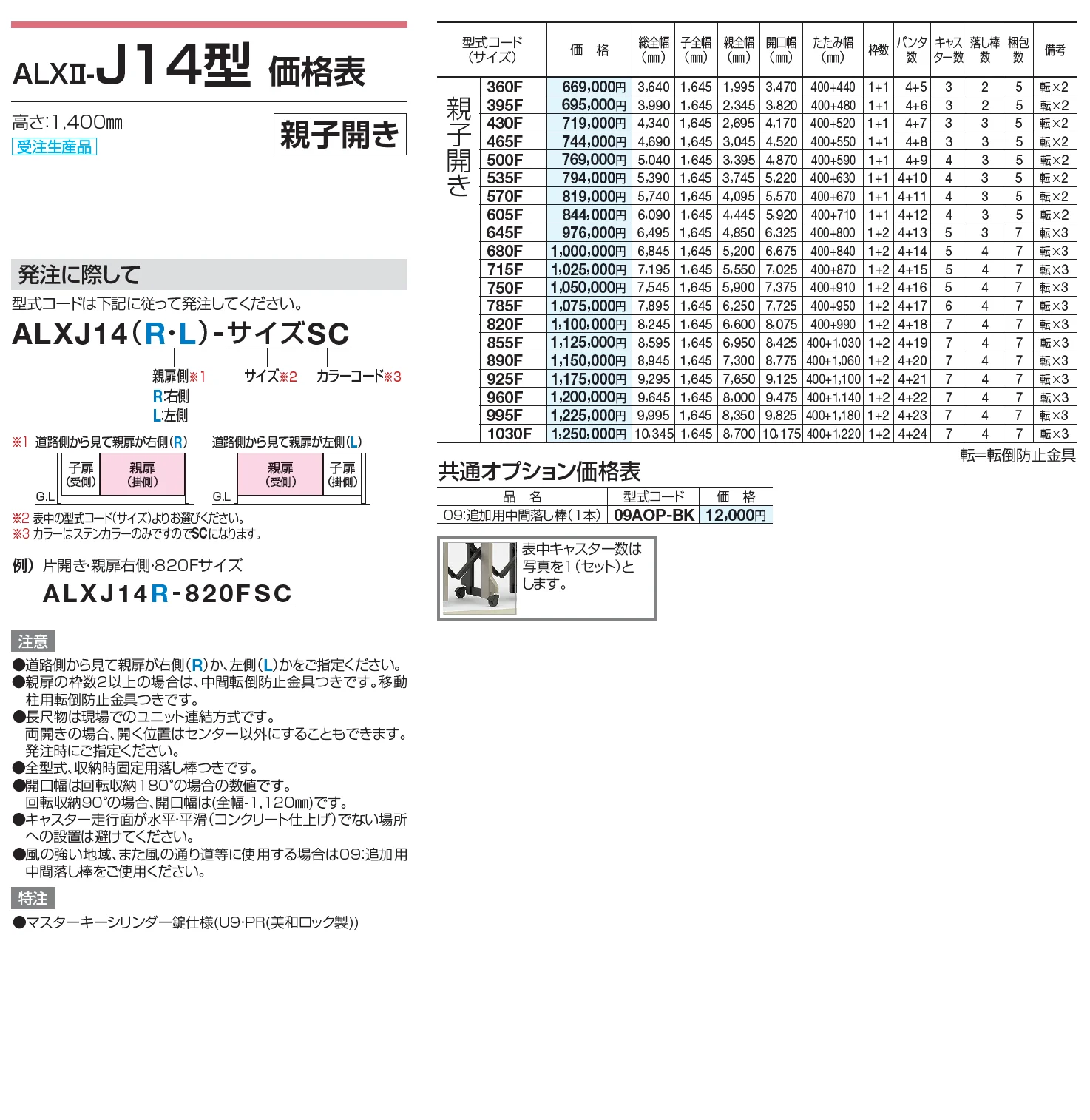 ALXⅡ-J 10型/12型/14型/16型/18型【2023年版】_価格_6