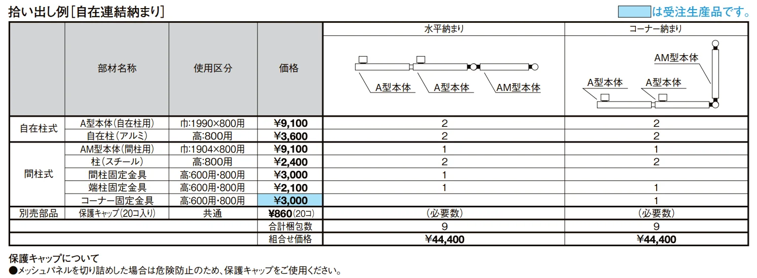 メッシュフェンス AM型[スチール製]【2023年版】_価格_3