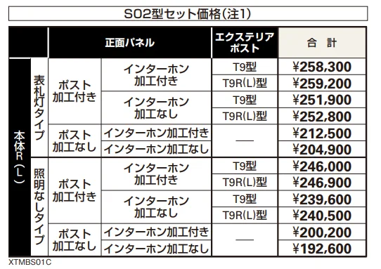 シャローネ ポストユニット S02型 【2022年版】_価格_1