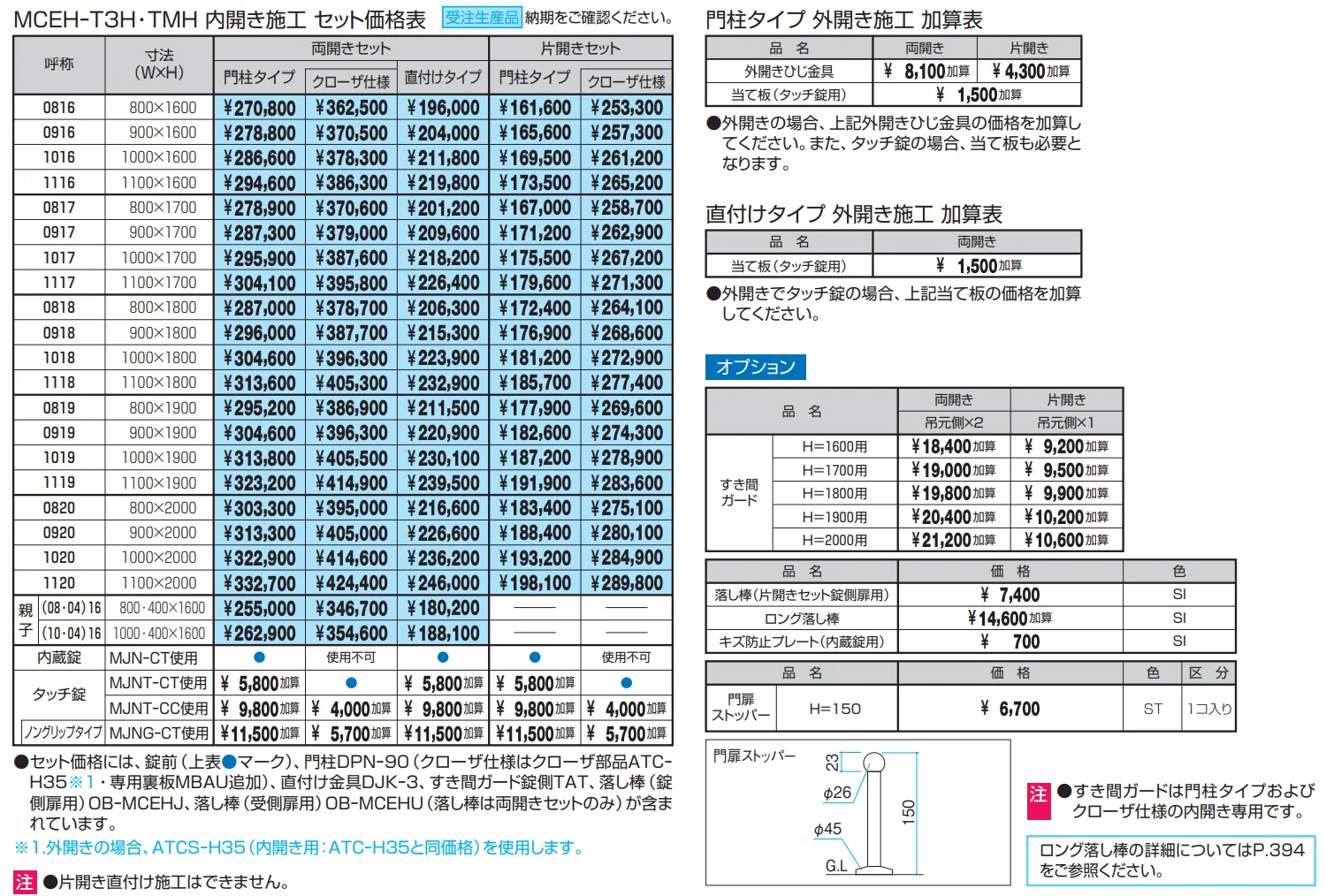 レジリアハイタイプTM型（H型:内蔵錠・タッチ錠）【2022年版】_価格_1