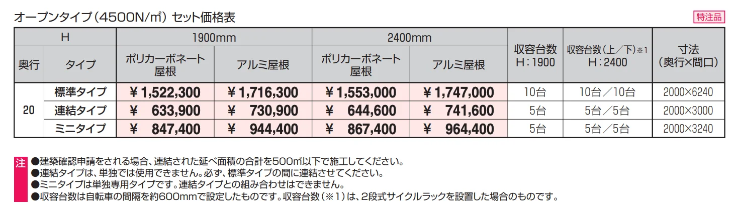 アルフォース オープンタイプ 特注仕様 4500N/㎡ 【2022年版】_価格_1