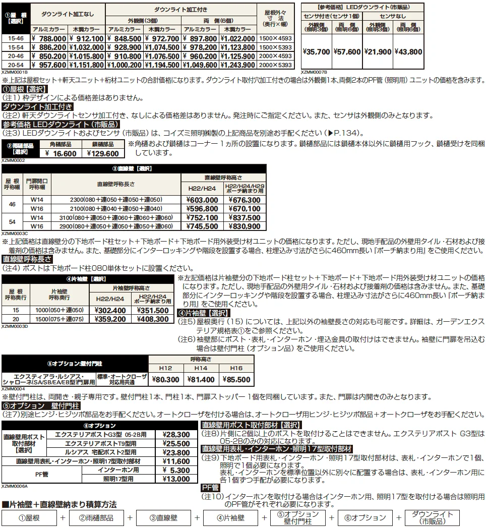 エクスティアラ アーチ　片袖壁＋直線壁納まり 【2022年版】_価格_1