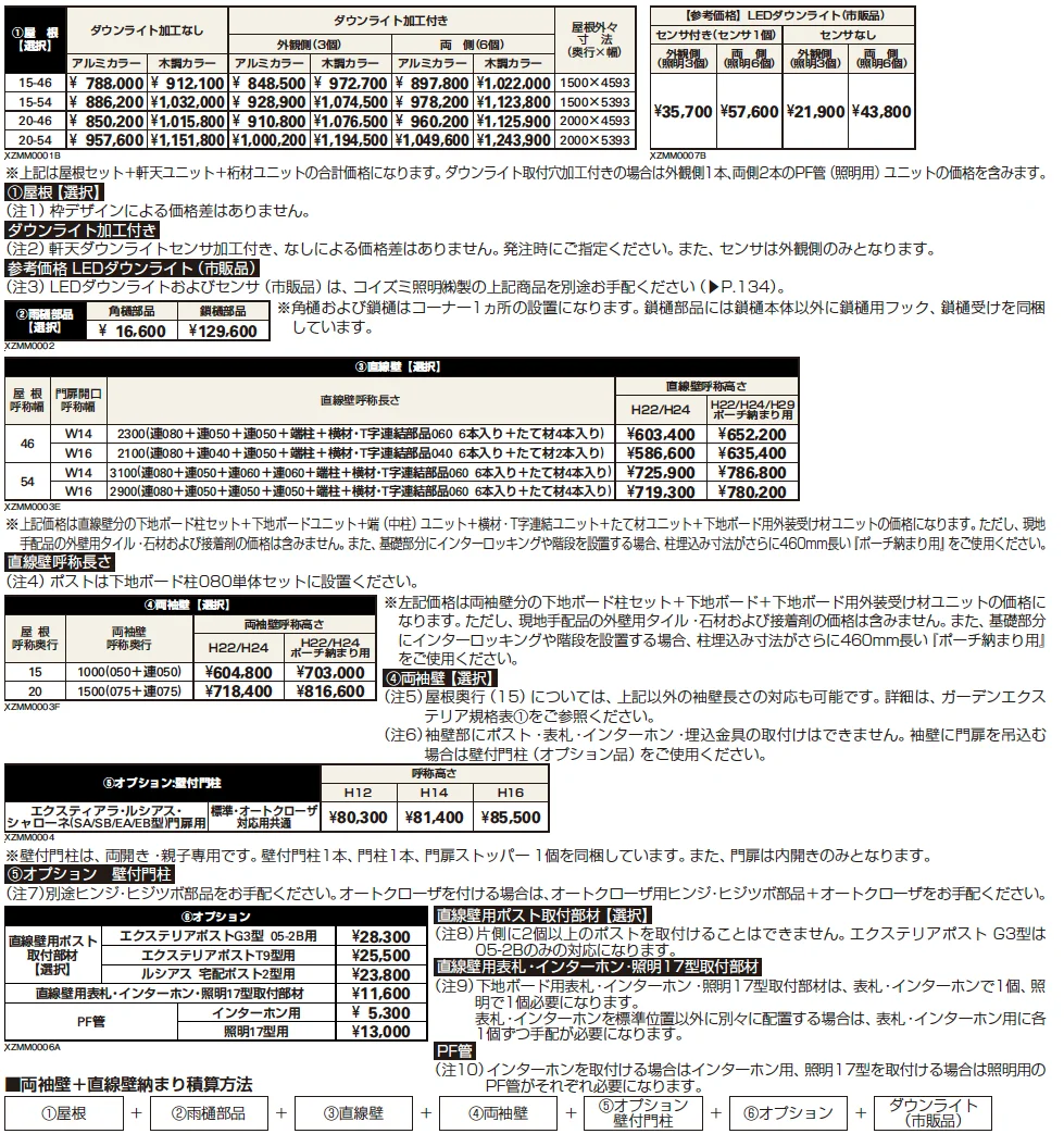 エクスティアラ アーチ　両袖壁＋直線壁納まり 【2022年版】_価格_1