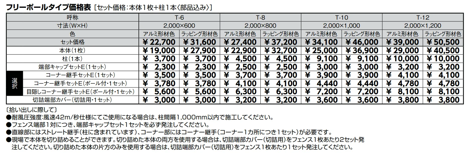 フェンスAB YS3型(横スリット③)【2022年版】_価格_1