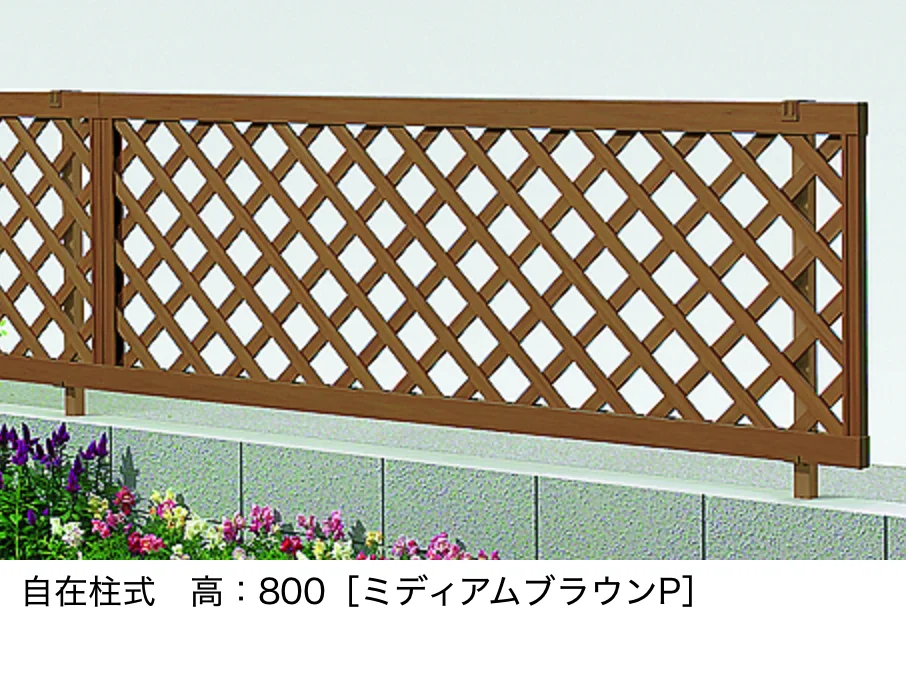 LIXILの「木樹脂フェンスJシリーズ【自在柱式】J1型 【ラチス】」のサブ画像1