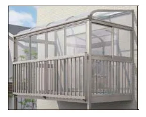 LIXILの「サニージュ R型 アルミバルコニー納まり（柱建て式）関東間【2022年版】」