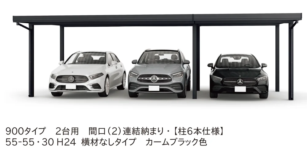 YKK APの「ジーポートPro 900タイプ 3台用（単体・間口延長・奥行延長・間口(2)連結）」のサブ画像2